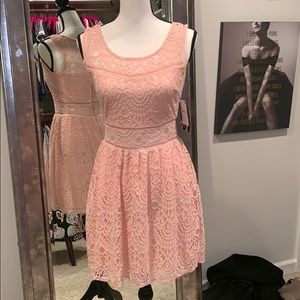 Adorable Pink Lace Dress